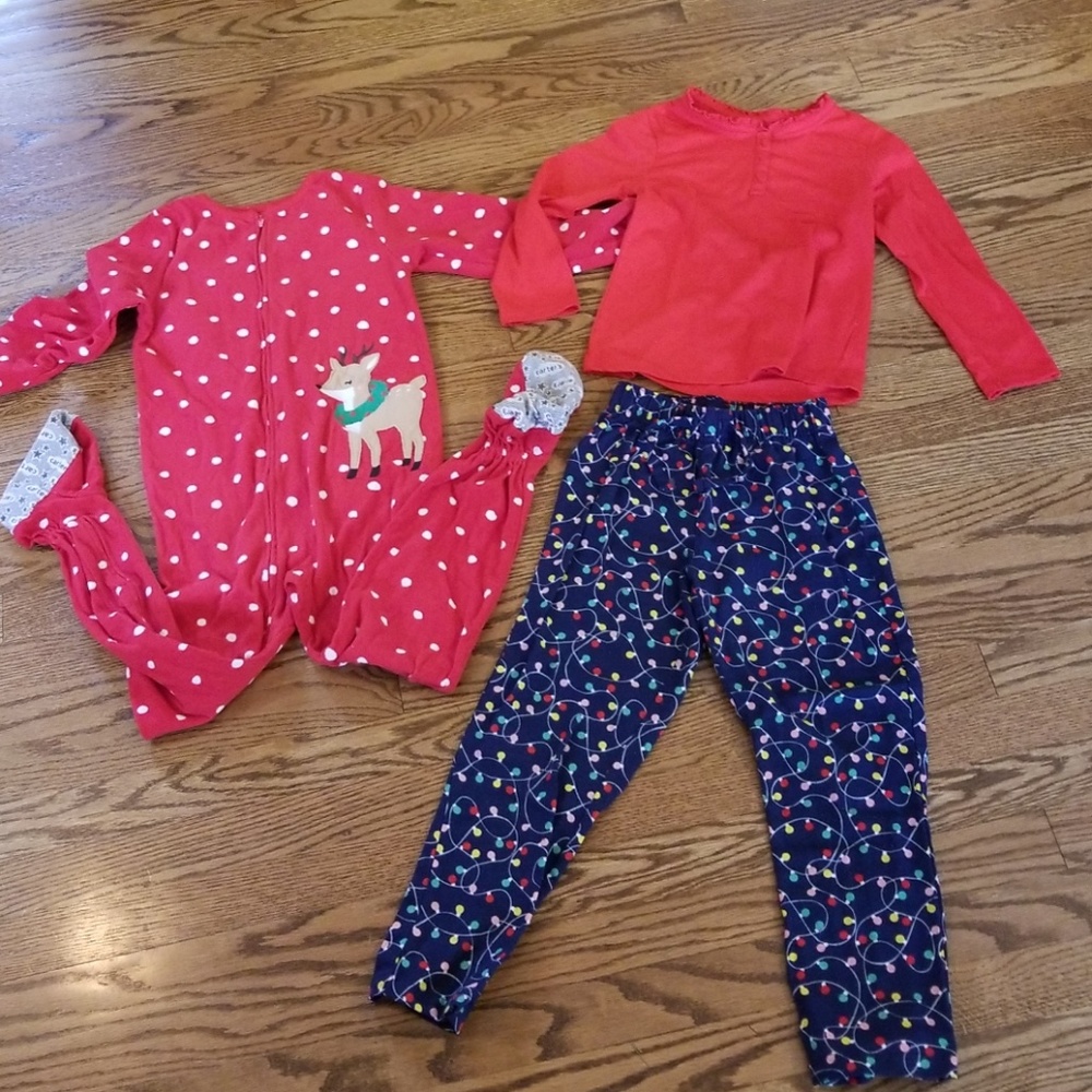 2 sets of girls winter jammies